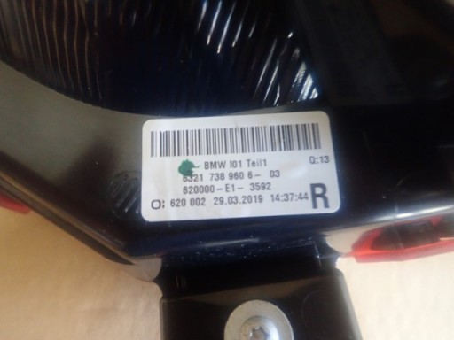 LAMPA FAR LIJEVA STRANA DESNA ZADNJA  ZADNJI BMW I3 I01 2013-