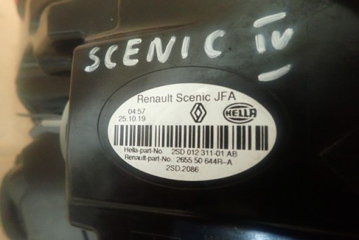 LAMPA FAR LIJEVA STRANA ZADNJA  ZADNJI RENAULT SCENIC 4 IV 16-