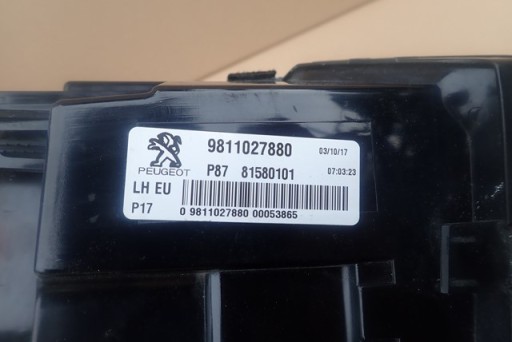 LAMPA FAR LIJEVA STRANA ZADNJA ZADNJI PEUGEOT 5008 II 2016- LAMPA FAR LIJEVA STRANA ZADNJA ZADNJI PEUGEOT 5008 II 2016-