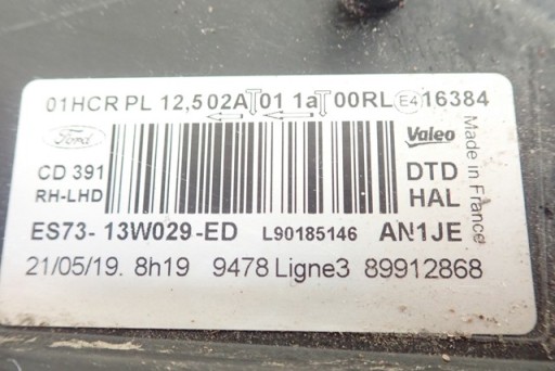 LAMPA FAR DESNA STRANA FORD MONDEO MK5 V 14-