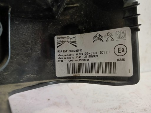LAMPA FAR LIJEVA STRANA ZADNJA  ZADNJI BERLINGO IV OPEL COMBO E 18-