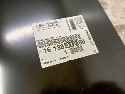 FARTUCH POJAČANJE BLATOBRANA LIJEVA STRANA PREDNJA OPEL ZAFIRA LIFE 16-