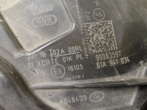 LAMPA FAR DESNA STRANA FULL LED AUDI Q2 81A941034 2016-2020R