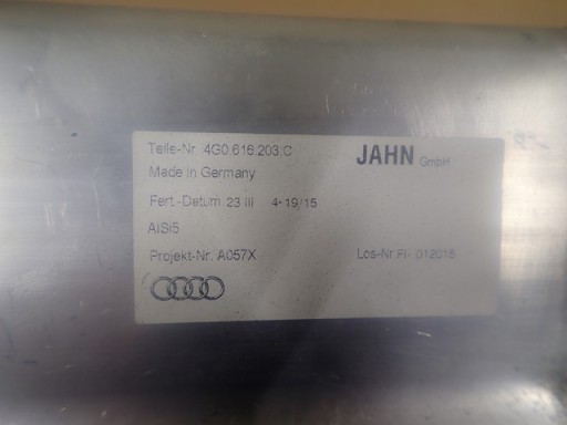 POSUDA BRTVLJENJA ZRAKA AUDI A6 C7 A7 4G0616203C 2011-
