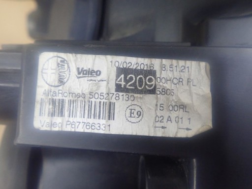 LAMPA FAR DESNA STRANA ALFA ROMEO MITO 2008-2018R