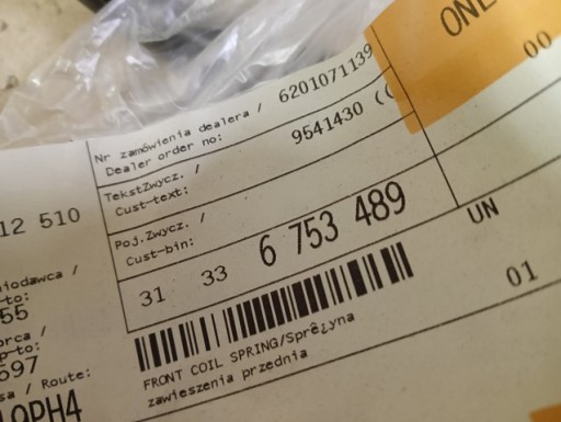 NOVO OPRUGA OVJES PREDNJA STRANA BMW VII 7 E65 E66 NOVO OPRUGA OVJES PREDNJA STRANA BMW VII 7 E65 E66