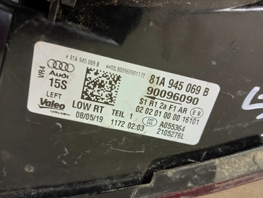 LAMPA FAR LIJEVA STRANA ZADNJA  ZADNJI AUDI A2 II 81A 16-