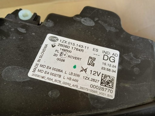 LAMPA FAR LIJEVA STRANA FULL LED RENAULT MEGANE V 5 E-TECH 22-
