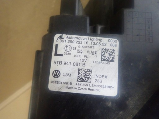 LAMPA FAR LIJEVA STRANA FULL LED VW TOURAN 2 II 5TB 2015-
