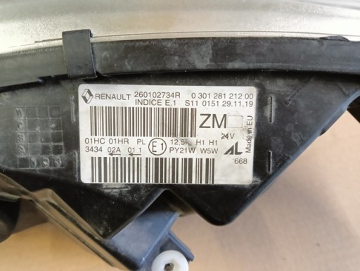 LAMPA FAR DESNA STRANA RENAULT CAPTUR I 1 13-