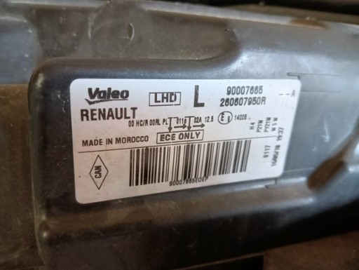 LAMPA FAR LIJEVA STRANA DACIA DOKKER LODGY 12-