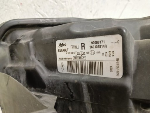 LAMPA FAR DESNA STRANA DACIA DOKKER LODGY 12-