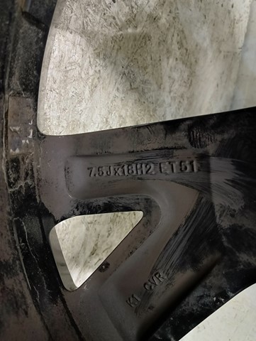 ALUMINIJSKA FELGA VW GOLF VIII 8 5H0601025A 18X7,5 ET51 5X112 ALUMINIJSKA FELGA VW GOLF VIII 8 5H0601025A 18X7,5 ET51 5X112