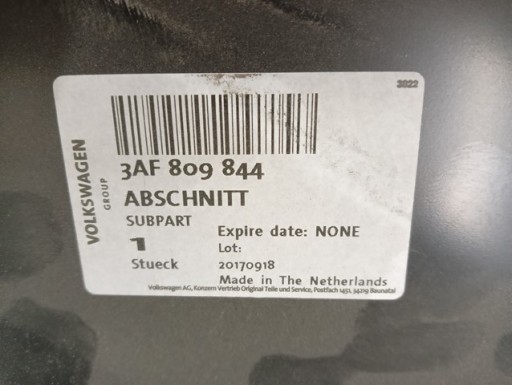 BLATOBRAN DESNA STRANA ZADNJI VW PASSAT B7 KARAVAN 3AF 10-14