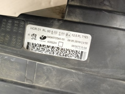 LAMPA FAR DESNA STRANA PEUGEOT EXPERT TRAVELLER 16-