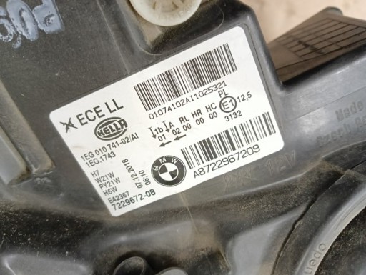 LAMPA FAR DESNA STRANA BMW I 1 F20 F21 11-15R LAMPA FAR DESNA STRANA BMW I 1 F20 F21 11-15R