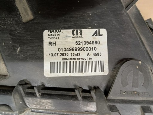 LAMPA FAR DESNA STRANA FIAT DOBLO II 2 REDIZAJN 15-