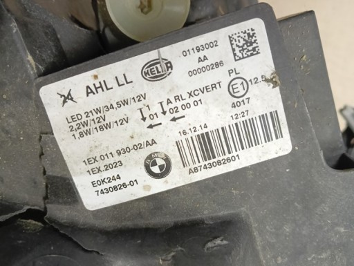 LAMPA FAR DESNA STRANA FULL LED BMW I 1 F20 F21 REDIZAJN LCI 14- LAMPA FAR DESNA STRANA FULL LED BMW I 1 F20 F21 REDIZAJN LCI 14-