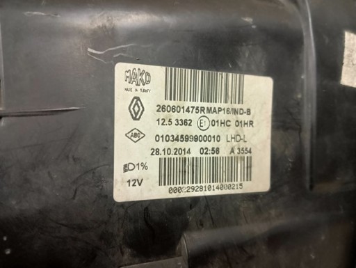 LAMPA FAR LIJEVA STRANA RENAULT CLIO IV 4 12-16R