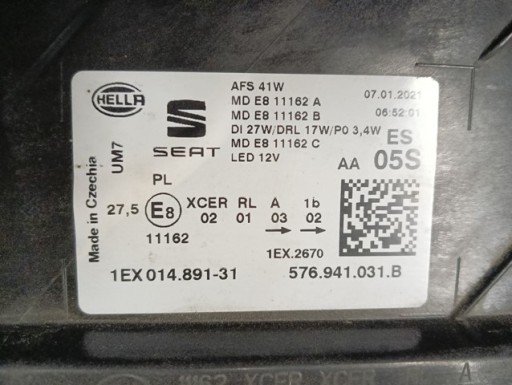 LAMPA FAR LIJEVA STRANA FULL LED SEAT ATECA 575 REDIZAJN 20-