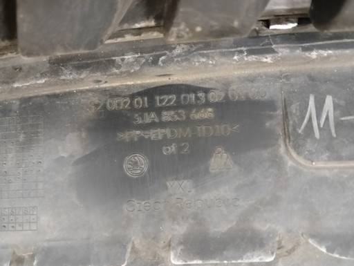 MASKA GRIL SKODA RAPID 5JA 12- MASKA GRIL SKODA RAPID 5JA 12-