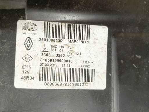 LAMPA FAR DESNA STRANA RENAULT CLIO IV 4 REDIZAJN 16-