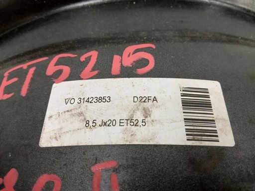 ALUMINIJSKA FELGA VOLVO XC60 II XC90 20X8.5J ET52.5 5X108