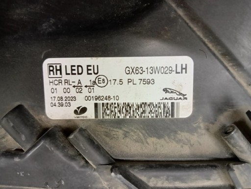 LAMPA FAR DESNA STRANA FULL LED JAGUAR XF F-PACE F PACE 15-