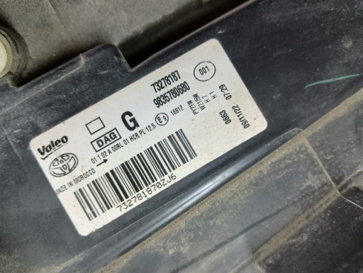 LAMPA FAR LIJEVA STRANA TOYOTA PROACE CITY VERSO 19-