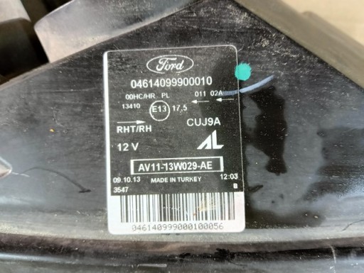 LAMPA FAR DESNA STRANA FORD B MAX B-MAX 12-