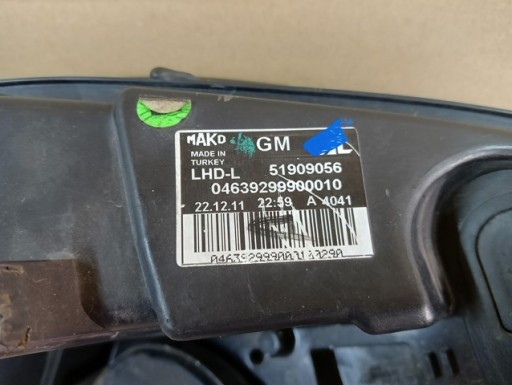 LAMPA FAR LIJEVA STRANA OPEL COMBO D FIAT DOBLO II 2 10-