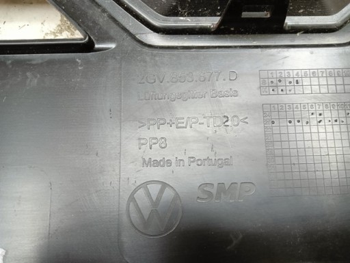 MREŽICA BRANIKA PREDNJA STRANA SREDNJA VW T-ROC T ROC II 2 2GV 25- MREŽICA BRANIKA PREDNJA STRANA SREDNJA VW T-ROC T ROC II 2 2GV 25-