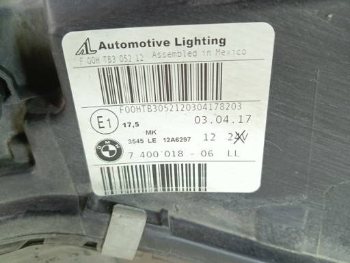 LAMPA FAR DESNA STRANA BI-XENON NIJE ZAKRETNI BMW X3 F25 X4 F26 REDIZAJN LCI 14-18R LAMPA FAR DESNA STRANA BI-XENON NIJE ZAKRETNI BMW X3 F25 X4 F26 REDIZAJN LCI 14-18R