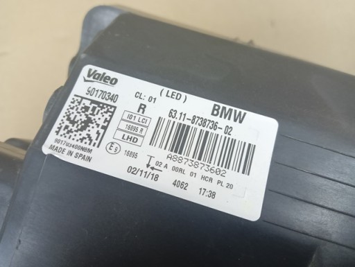 LAMPA FAR DESNA STRANA FULL LED BMW I3 I01 REDIZAJN LCI 17-