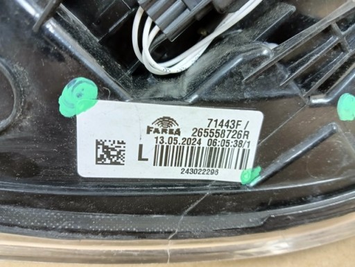 LAMPA FAR LIJEVA STRANA ZADNJA  ZADNJI LED RENAULT CLIO V 5 REDIZAJN 23-