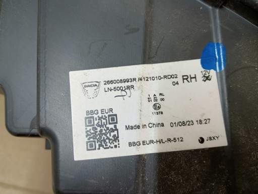 DESNA STRANA PREDNJA MAGLENKA DRL LED DACIA SPRING 20- DESNA STRANA PREDNJA MAGLENKA DRL LED DACIA SPRING 20-