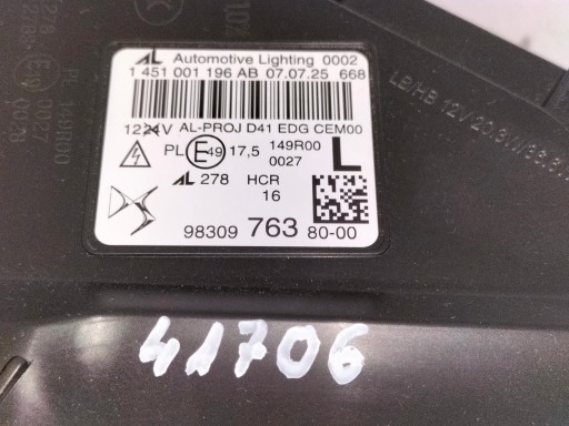 LAMPA FAR PREDNJA LIJEVA STRANA CITROEN DS4 II CROSSBACK 21- FULL LED