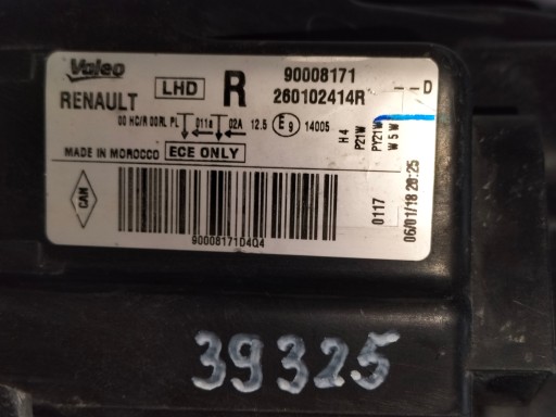 LAMPA FAR PREDNJA DESNA STRANA DACIA LODGY DOKKER 12-