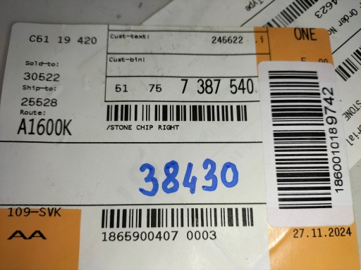 POKLOPAC NAKLEJKA PRAGA DESNA STRANA BMW I3 01 13-