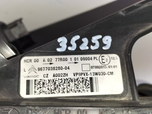 LAMPA FAR PREDNJA LIJEVA STRANA CITROEN C3 II 09-16