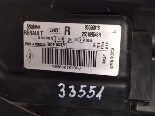 LAMPA FAR PREDNJA DESNA STRANA DACIA DOKKER LODGY 12-