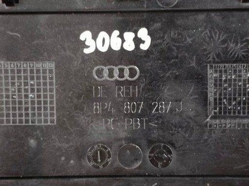 ZAŠTITA ISPOD TABLICE LAJSNA MASKE PREDNJA STRANA AUDI A3 8P 06-08 QUATTRO USA ZAŠTITA ISPOD TABLICE LAJSNA MASKE PREDNJA STRANA AUDI A3 8P 06-08 QUATTRO USA