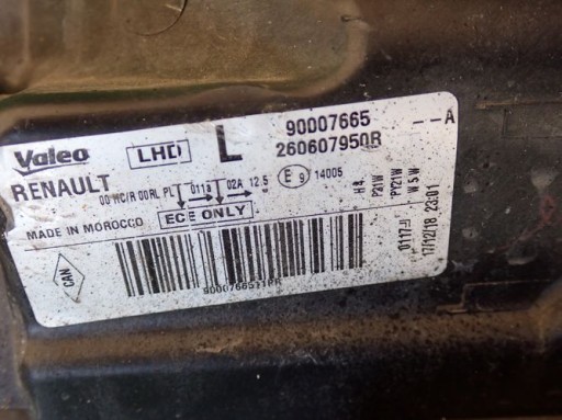 DACIA LODGY DOKKER 12- FAR LIJEVA STRANA LAMPA