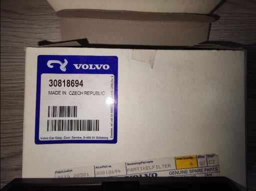 FILTER KABINE VOLVO S40 V40 30818694