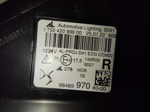 LAMPA FAR PREDNJA STRANA CITROEN DS4 CROSBACK FULL LED