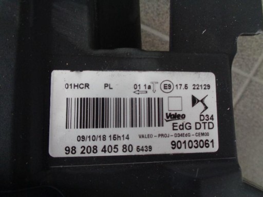 CITROEN DS3 CROSSBACK 9820840580 LAMPA FAR PREDNJA STRANA DESNA