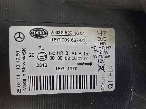 MERCEDES-BENZ VITO VIANO REDIZAJN A6398201861 LAMPA FAR PREDNJA STRANA LIJEVA OBIČNA