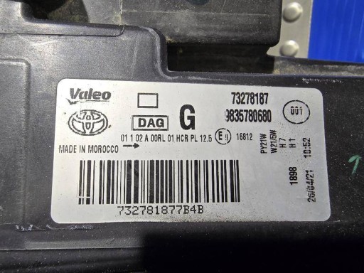TOYOTA PROACE CITY 19- VERSO 9835780680 LAMPA FAR PREDNJA STRANA LIJEVA