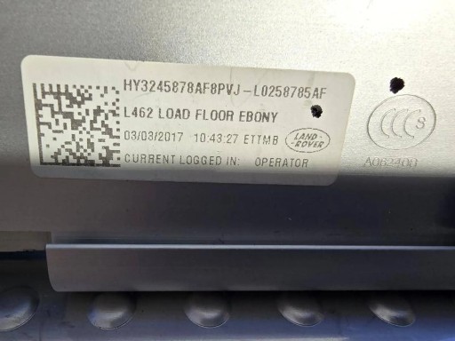 LAND ROVER DISCOVERY V 17- HY3245878AF DASKA POKLOPAC GEPEKA
