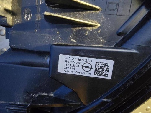 LAMPA FAR ZADNJA  ZADNJI STRANA DESNA OPEL GRANDLAND X REDIZAJN 24- 9847974280